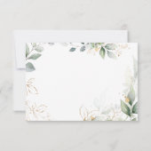 Greenery foliage Baptism Photo Invitation Card Bedankkaart (Achterkant)