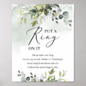 Greenery foliage bladeren zet een ring op het spel poster (Voorkant)