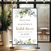 Greenery foliage boho vrijgezellenfeest coundown s poster