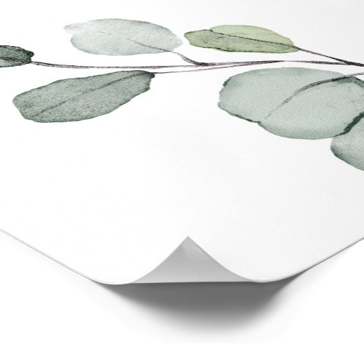 Greenery foliage boho vrijgezellenfeest coundown s poster (Hoek)