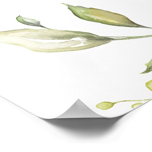 Greenery foliage boho vrijgezellenfeest welkomstte poster (Hoek)