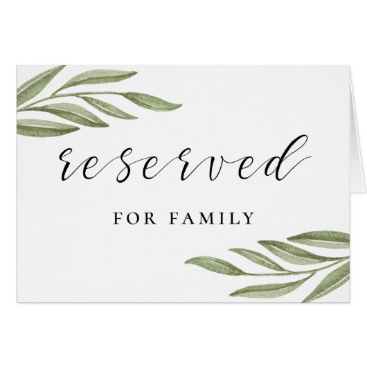 Greenery foliage calligraphy bruiloft gereserveerd (Voorkant Horizontaal)