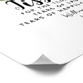 greenery foliage ceremony tissues wedding sign poster (Hoek)