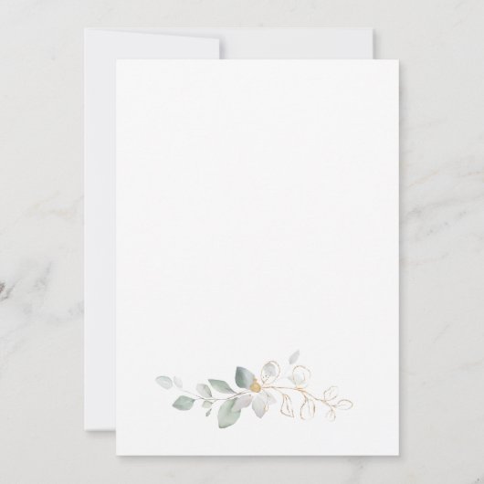 Greenery Foliage Cross First Community Invitation Kaart (Achterkant)