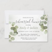 Greenery Foliage Eucalyptus Rehearsal Dinner Kaart (Voorkant)