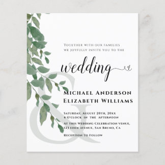 Greenery Foliage Eucalyptus Wedding Invitation