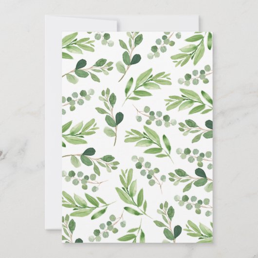 Greenery Foliage Farm Animals 2e verjaardag Kaart (Achterkant)