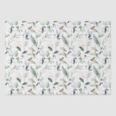 Greenery Foliage Gold Leaves Tissuepapier (Voorkant)