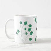 Greenery foliage green name script koffiemok (Links)