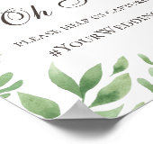 Greenery foliage. Groene hashtag-instagram Poster (Hoek)