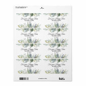 Greenery Foliage Happy Tears Wedding Tissue Label (Full Sheet)
