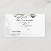 Greenery foliage hoeveel kisses brudal game informatiekaartje (Voorkant)