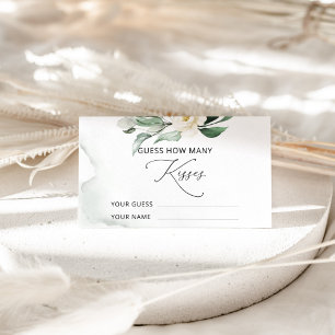 Greenery foliage hoeveel kisses brudal game informatiekaartje