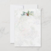 Greenery Foliage, Kardinaal Bird Dank je kaart (Achterkant)