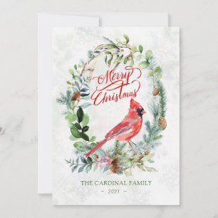 Greenery Foliage, Kardinaal kerstfeest Kaart