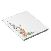 Greenery Foliage Kerstdeer Notitieblok (Schuin)
