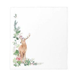 Greenery Foliage Kerstdeer Notitieblok