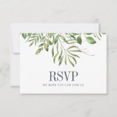 Greenery Foliage Leafy Wedding RSVP (Voorkant)