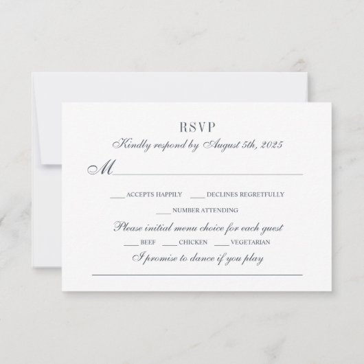 Greenery Foliage Leafy Wedding RSVP (Achterkant)