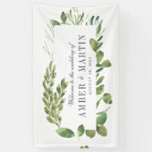Greenery Foliage Leafy Wedding Spandoek (Verticaal)