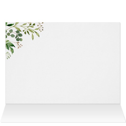 Greenery Foliage Leaves Elegant Hartelijk dank (Binnen Horizontaal (Boven))