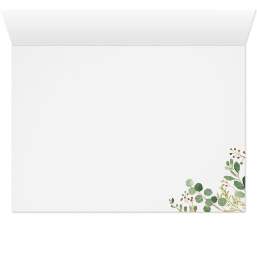 Greenery Foliage Leaves Elegant Hartelijk dank (Binnen Horizontaal (Onder))