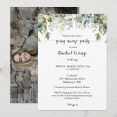 Greenery Foliage Moving Away Party Foto Kaart (Voorkant / Achterkant)