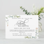 Greenery Foliage, online virtuele bruiloft Kaart (Staand voorkant)