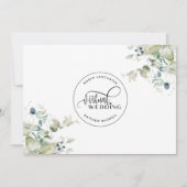 Greenery Foliage, online virtuele bruiloft Kaart (Achterkant)