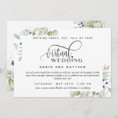 Greenery Foliage, online virtuele bruiloft Kaart (Voorkant / Achterkant)