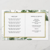 Greenery Foliage Photo Celebration of Life Program (Achterkant)