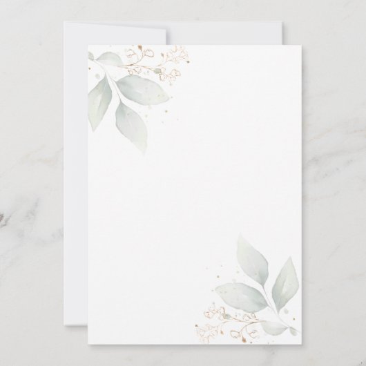 Greenery foliage raad hoeveel Kisses Game Kaart (Achterkant)