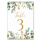 Greenery Foliage Red Berry kerstbruiloft Kaart (Voorkant)