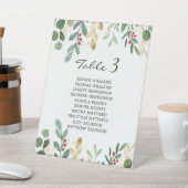 Greenery Foliage Red Berry kerstbruiloft Reclamebord Met Voetstuk (Insitu)