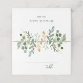 Greenery Foliage Red Berry Plaatskaartje (Buitenkant ongevouwen)