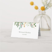 Greenery Foliage Red Berry Plaatskaartje (Achterkant)