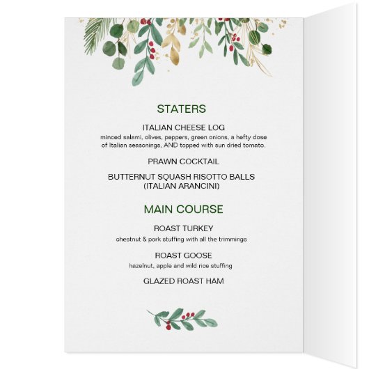 Greenery Foliage Red Berry Wedry (Binnen (Links))