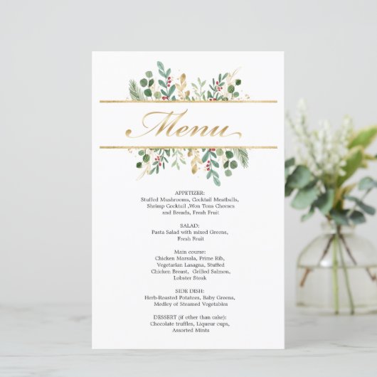 Greenery Foliage Red Berry Wedry (Staand voorkant)