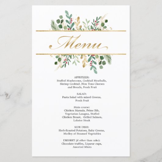 Greenery Foliage Red Berry Wedry (Voorkant)