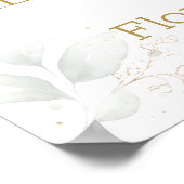 Greenery foliage Rehearsal Dinner Welcome Sign Poster (Hoek)