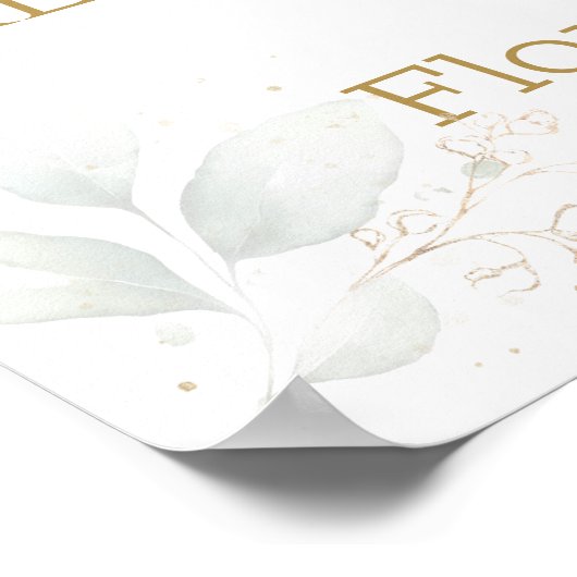 Greenery foliage Rehearsal Dinner Welcome Sign Poster (Hoek)