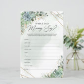 Greenery foliage succulage Wat mama zei (Staand voorkant)