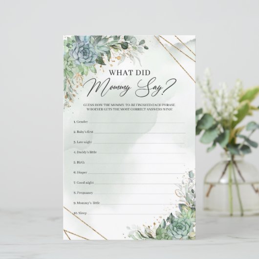 Greenery foliage succulage Wat mama zei (Staand voorkant)