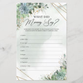 Greenery foliage succulage Wat mama zei (Voorkant)