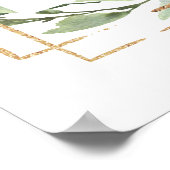 Greenery foliage succulent gold lijst welkomstteke poster (Hoek)