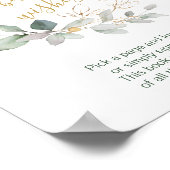 Greenery foliage Sweet Baby shower Guest Book Sign Poster (Hoek)