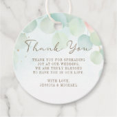 Greenery Foliage Waterverf Botanical Wedding Bedankjes Labels (Voorkant)