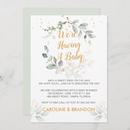 Greenery foliage We hebben een aankondiging van de (Voorkant / Achterkant)