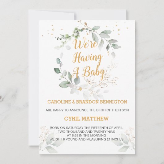 Greenery foliage We hebben een aankondiging van de (Voorkant)