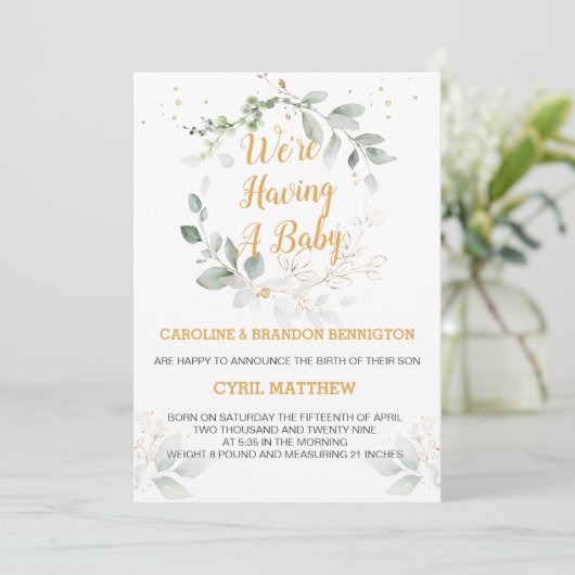 Greenery foliage We hebben een aankondiging van de (Staand voorkant)